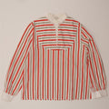 VINTAGE Womens Pullover Shirt UK 16 Large Multicoloured Striped Polyester