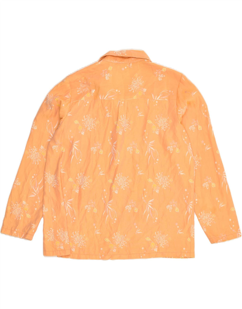 VINTAGE Womens Shirt UK 18 XL Orange Floral | Vintage Vintage | Thrift | Second-Hand Vintage | Used Clothing | Messina Hembry 