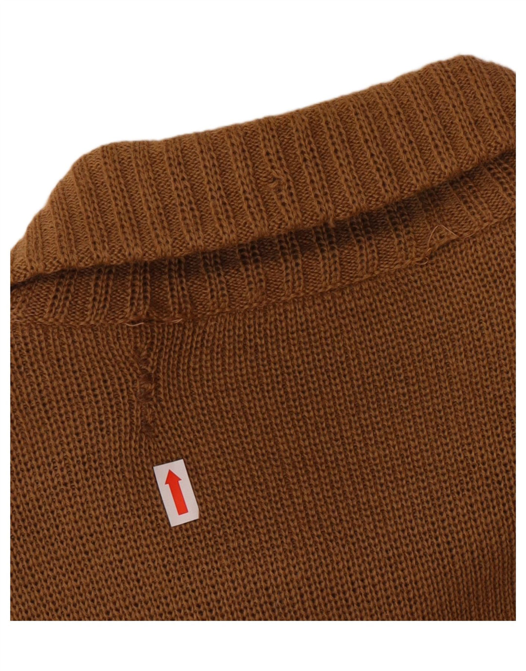 VINTAGE Mens Cardigan Sweater IT 54 XL Brown Wool