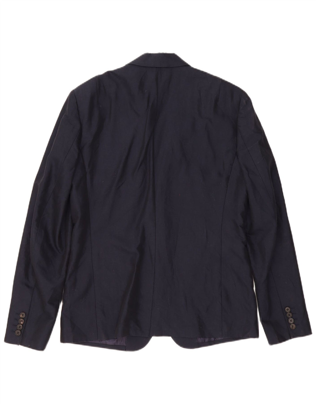 All Saints Mens 2 Button Blazer Jacket UK 38 Medium Navy Blue Cotton