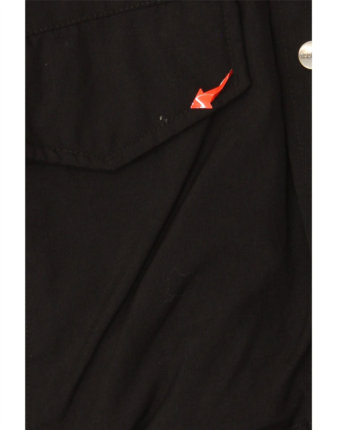 WOOLRICH Mens Hooded Bomber Jacket UK 38 Medium Black Nylon