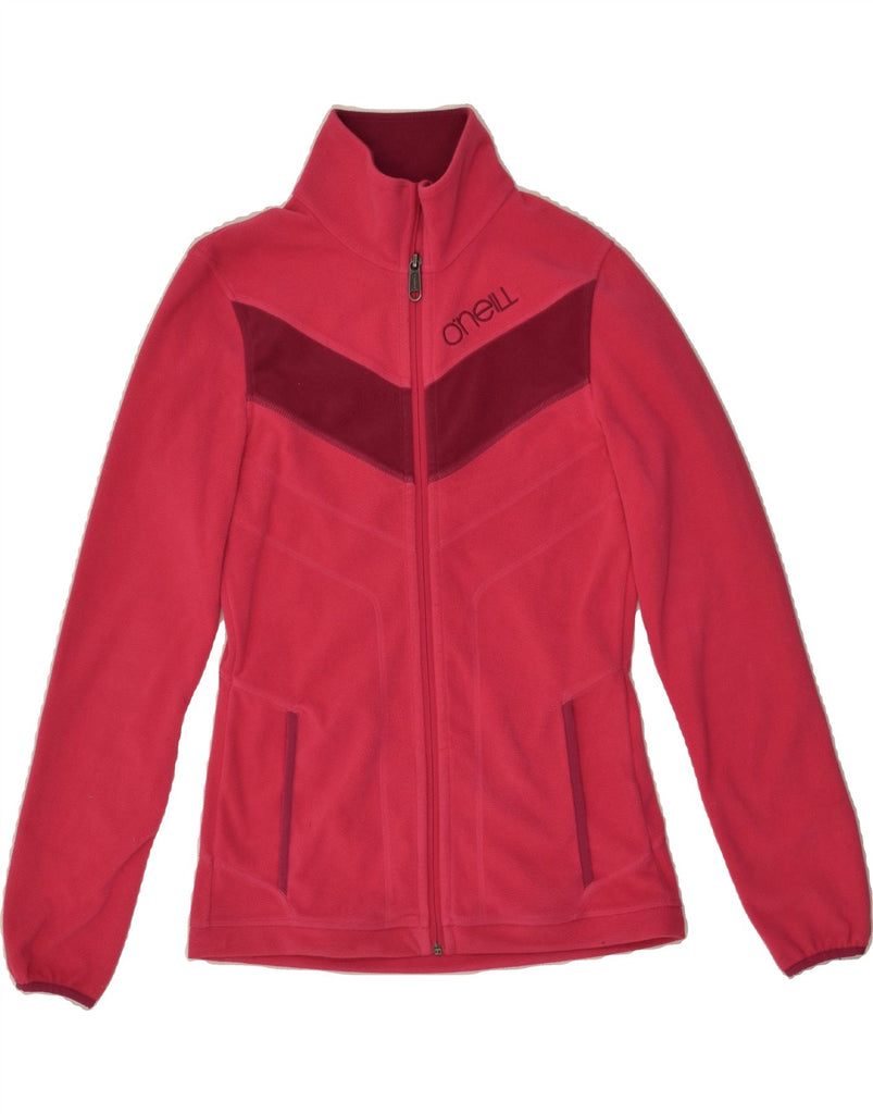 O'NEILL Womens Fleece Jacket UK 10 Small Pink Colourblock Polyester | Vintage O'Neill | Thrift | Second-Hand O'Neill | Used Clothing | Messina Hembry 