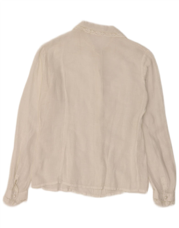 Vintage Girls Shirt Blouse 13-14 Years White