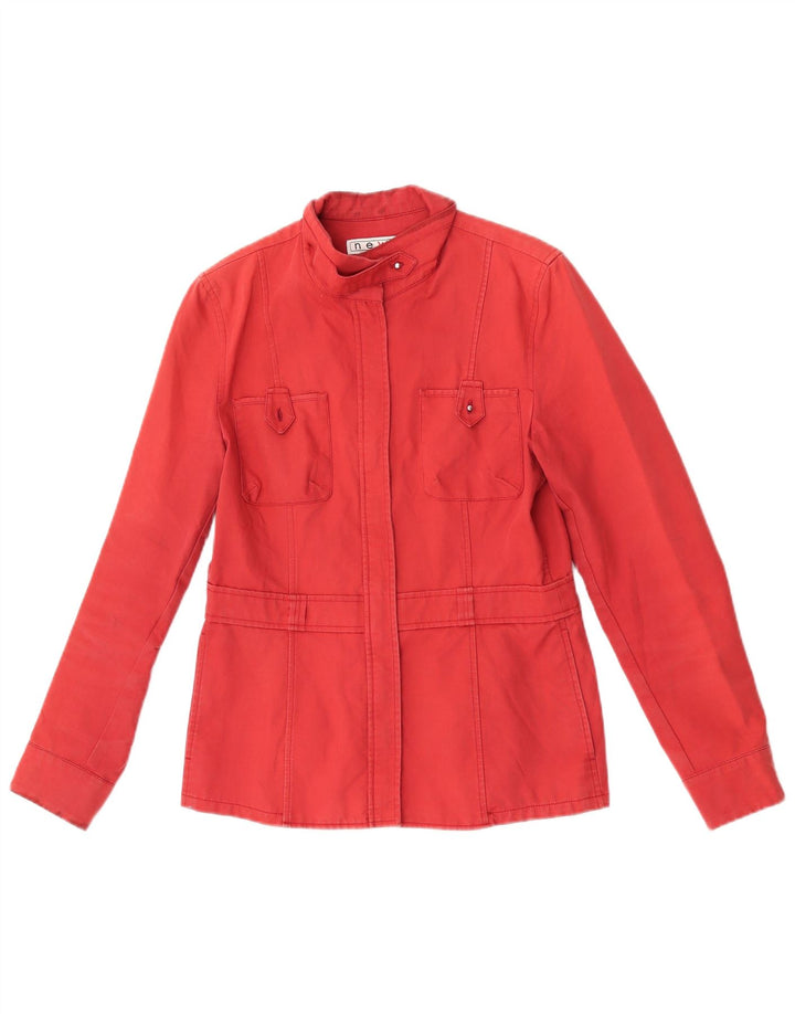 New Penny Womens Utility Jacket UK 10 Small  Red Cotton