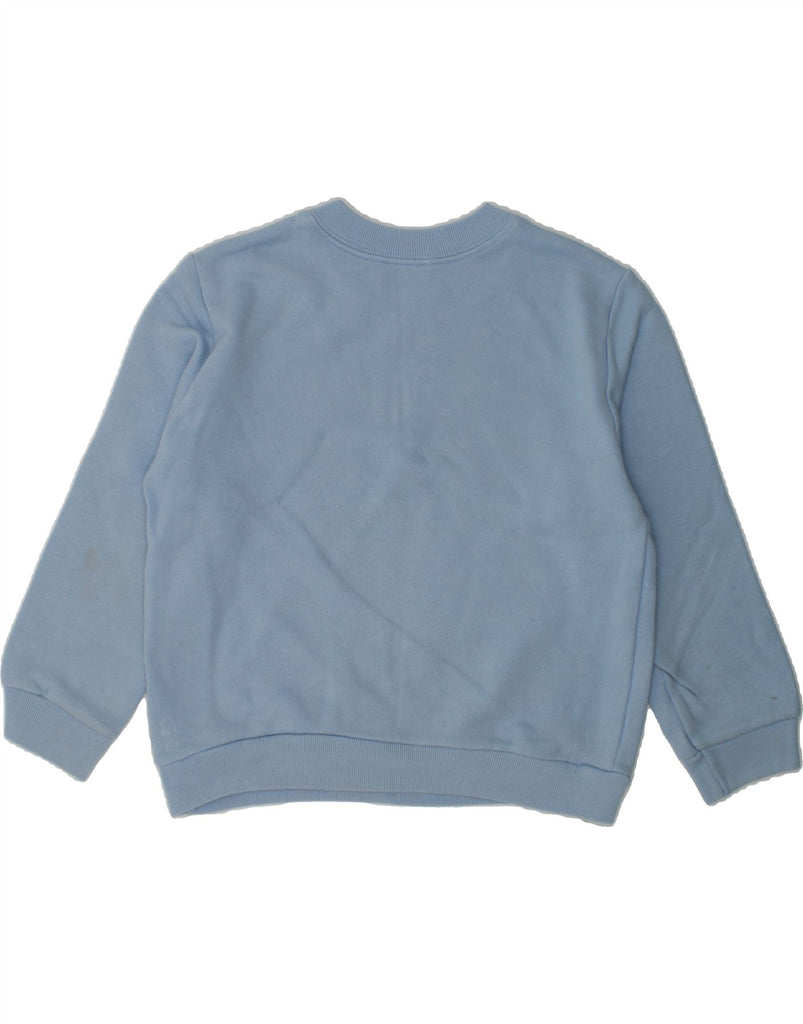 BENETTON Boys Graphic Sweatshirt Jumper 4-5 Years XS  Blue Cotton | Vintage Benetton | Thrift | Second-Hand Benetton | Used Clothing | Messina Hembry 