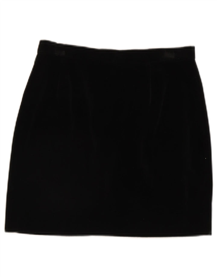 Elizabeth Ascot Womens Velvet Mini Skirt IT 42 Medium W28 Black