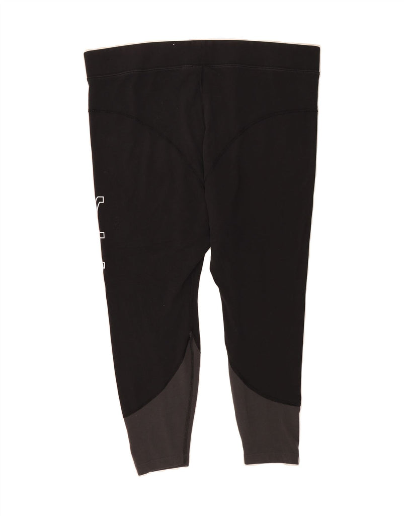 NIKE Womens Crop Graphic Leggings UK 20 2XL Black Colourblock Cotton Vintage Nike and Second-Hand Nike from Messina Hembry 