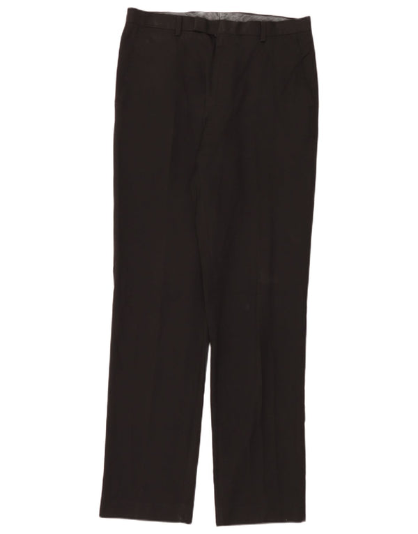 Marks & Spencer Mens Tailored Fit Straight Suit Trousers W30 L33 Black