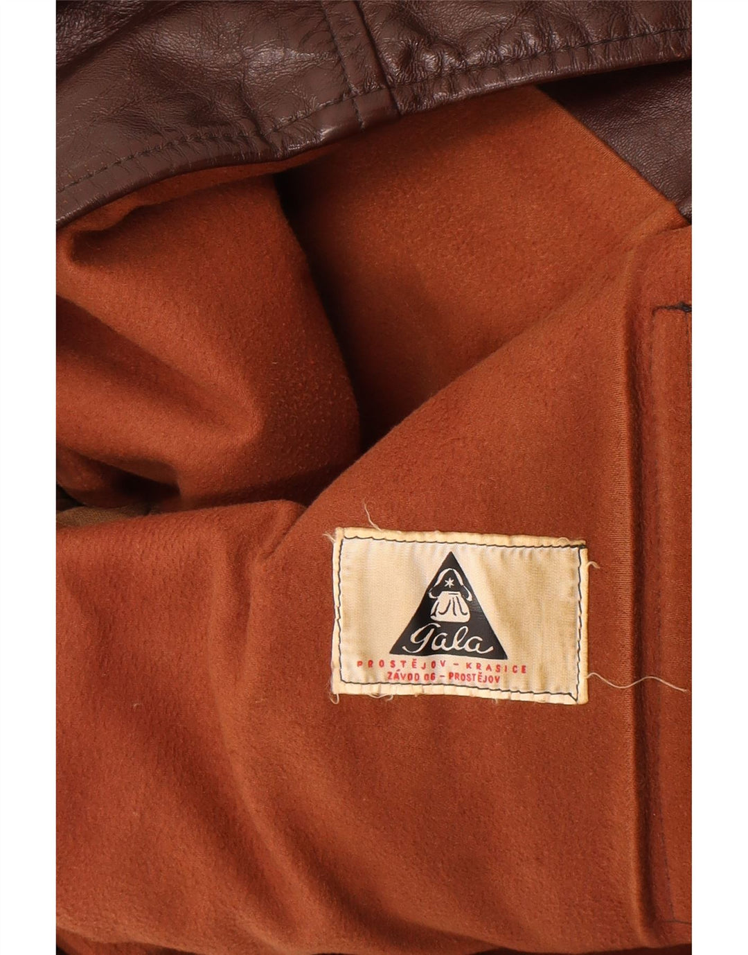 Gala Mens Leather Jacket UK 42 XL Brown