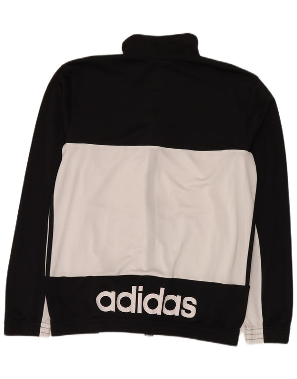 Adidas Mens Graphic Tracksuit Top Jacket UK 44/46 Large Black Colourblock