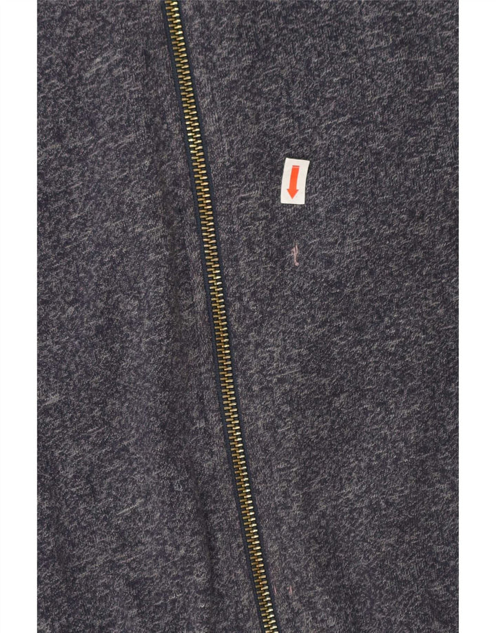 Champion Mens Graphic Tracksuit Top Jacket Large Navy Blue Flecked Cotton