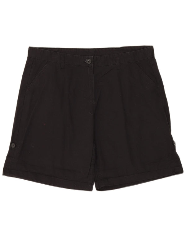 Mountain Warehouse Womens Chino Shorts UK 16 Large W34 Black Cotton