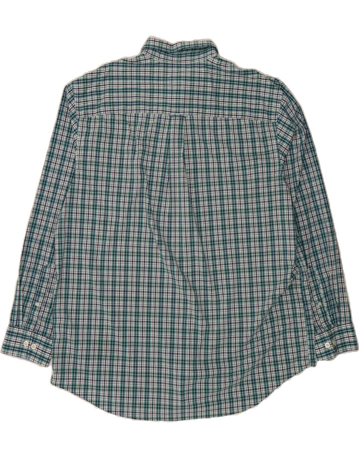IZOD Mens Big & Tall Shirt 2XL Green Check Cotton Vintage Izod and Second-Hand Izod from Messina Hembry 