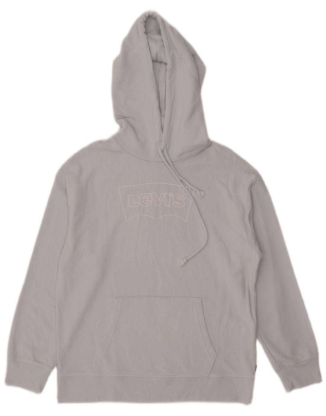 Levi's Womens Graphic Hoodie Jumper UK 14 Medium Blue Cotton