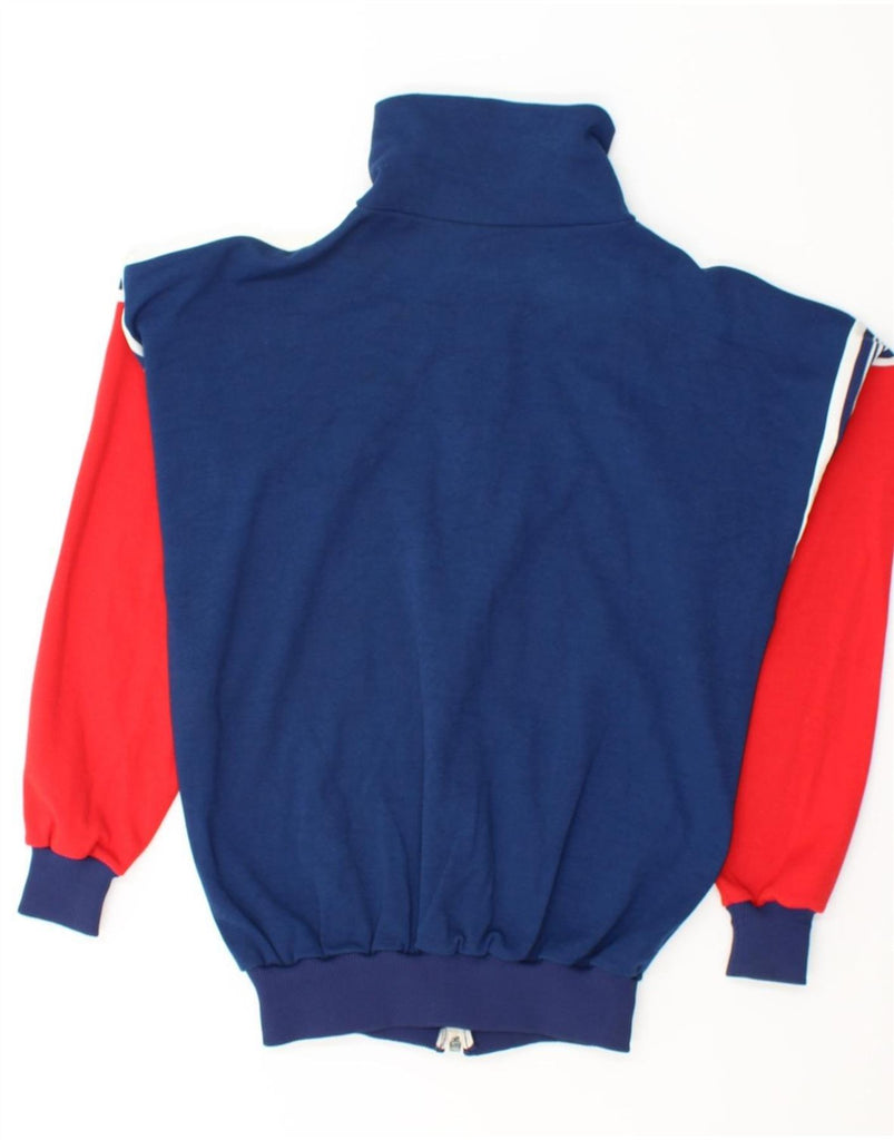 VINTAGE Mens Tracksuit Top Jacket IT 48 Medium Navy Blue Colourblock Vintage Vintage and Second-Hand Vintage from Messina Hembry 