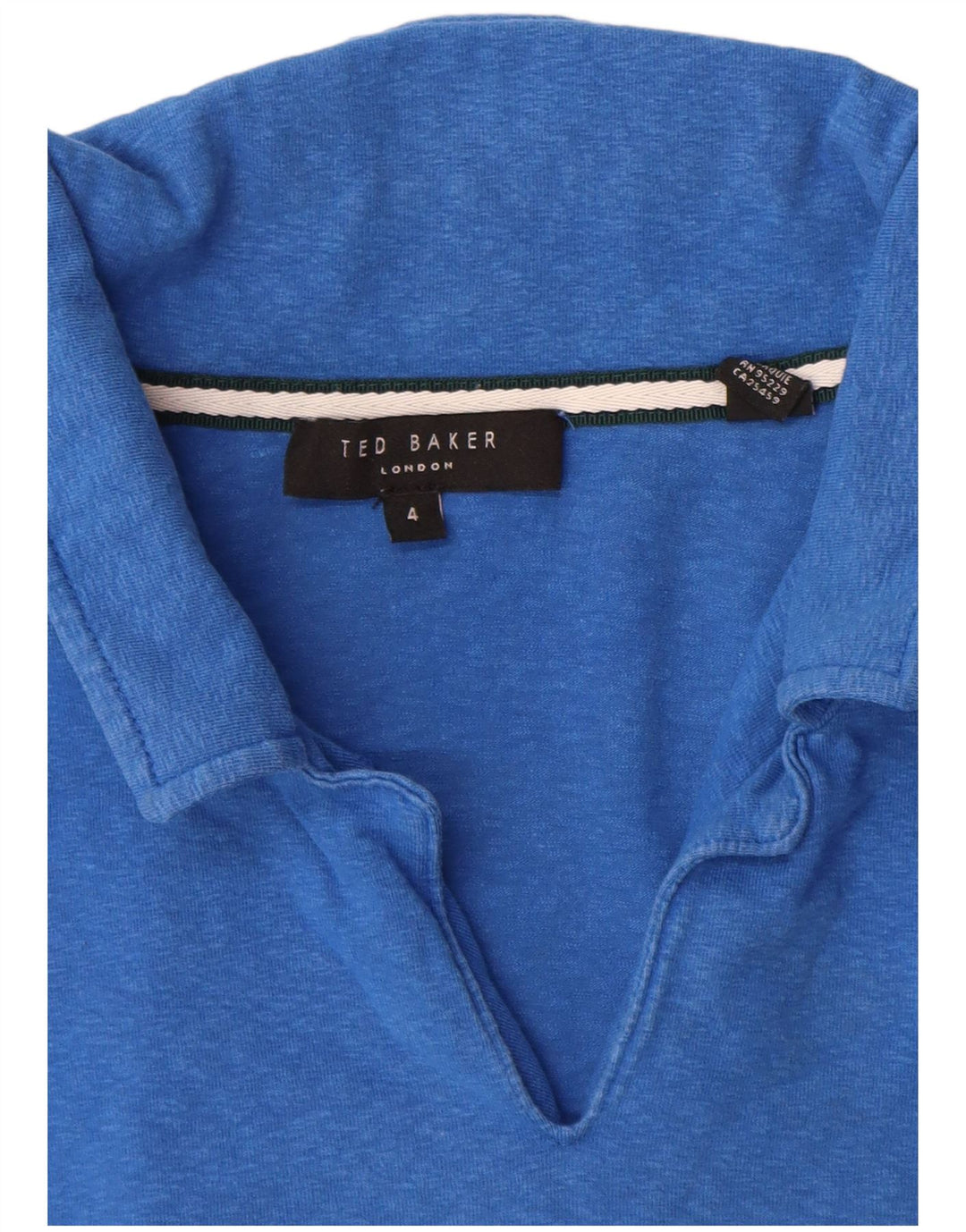 Ted Baker Mens Polo Shirt Size 4 Large Blue Cotton
