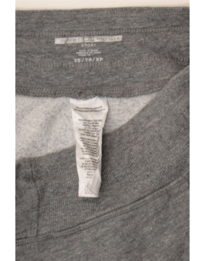 TOMMY HILFIGER Womens Graphic Tracksuit Trousers Joggers UK 6 XS  Grey Vintage Tommy Hilfiger and Second-Hand Tommy Hilfiger from Messina Hembry 