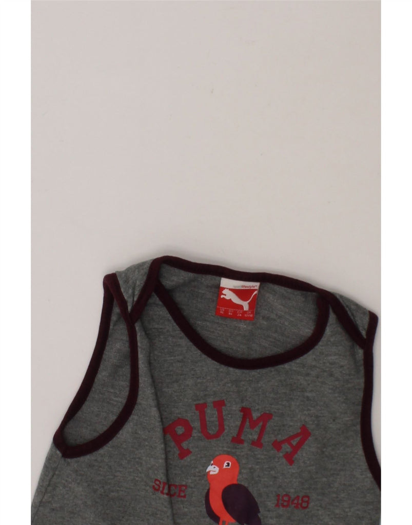 PUMA Baby Girls Graphic T-Shirt Dress 18-24 Months Grey Cotton Vintage Puma and Second-Hand Puma from Messina Hembry 