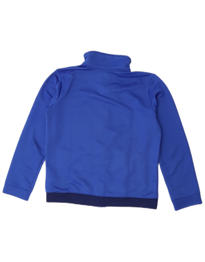 Nike Boys Tracksuit Top Jacket 13-14 Years XL Blue Colourblock Polyester