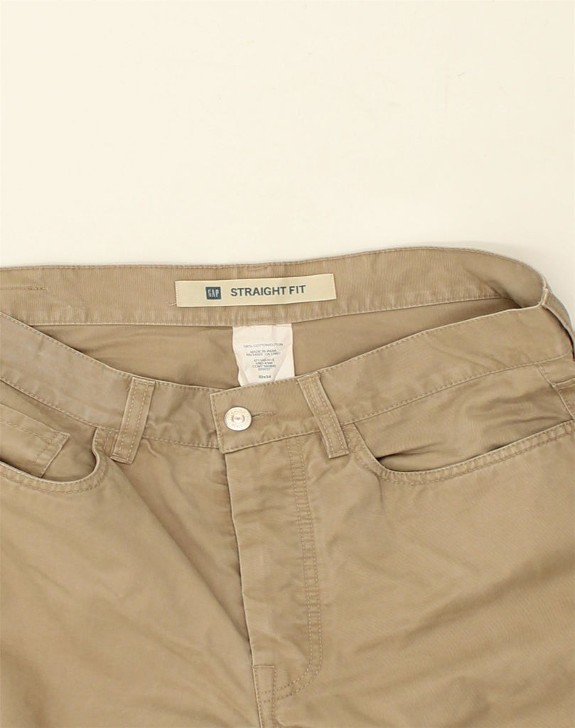 GAP Mens Straight Casual Trousers W33 L31 Beige Cotton | Vintage Gap | Thrift | Second-Hand Gap | Used Clothing | Messina Hembry 