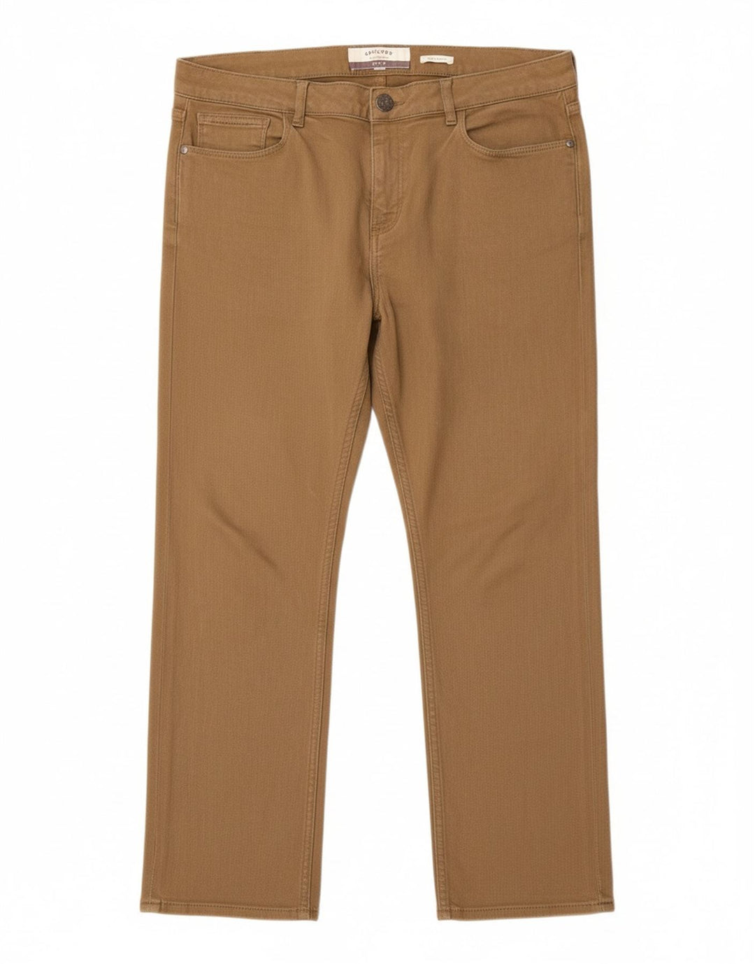 FAT FACE Womens Straight Capri Trousers W34 L23 Brown Cotton