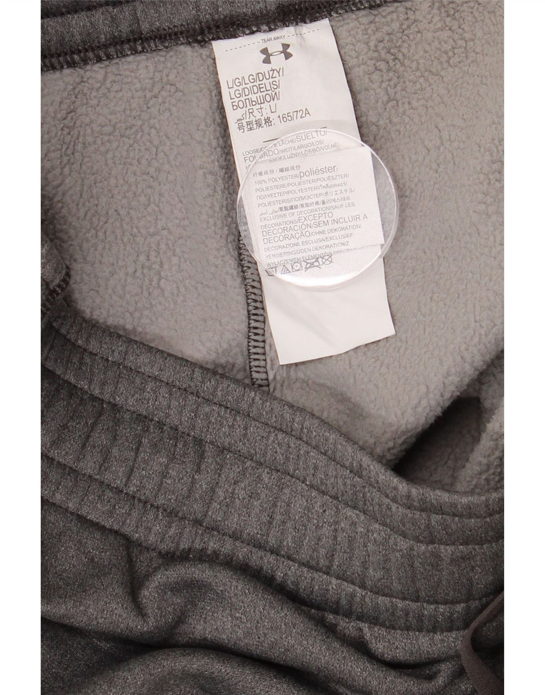 Under Armour Mens Tracksuit Trousers Large  Grey Polyester