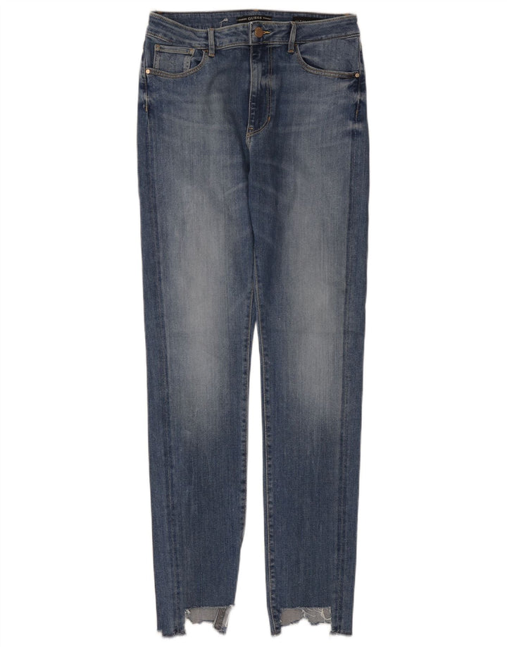Guess Womens Skinny Jeans W29 L32 Blue Viscose