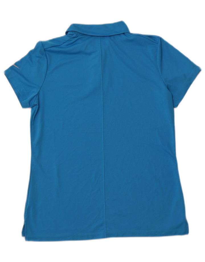 NIKE Womens Dri Fit Polo Shirt UK 16 Large Blue Polyester