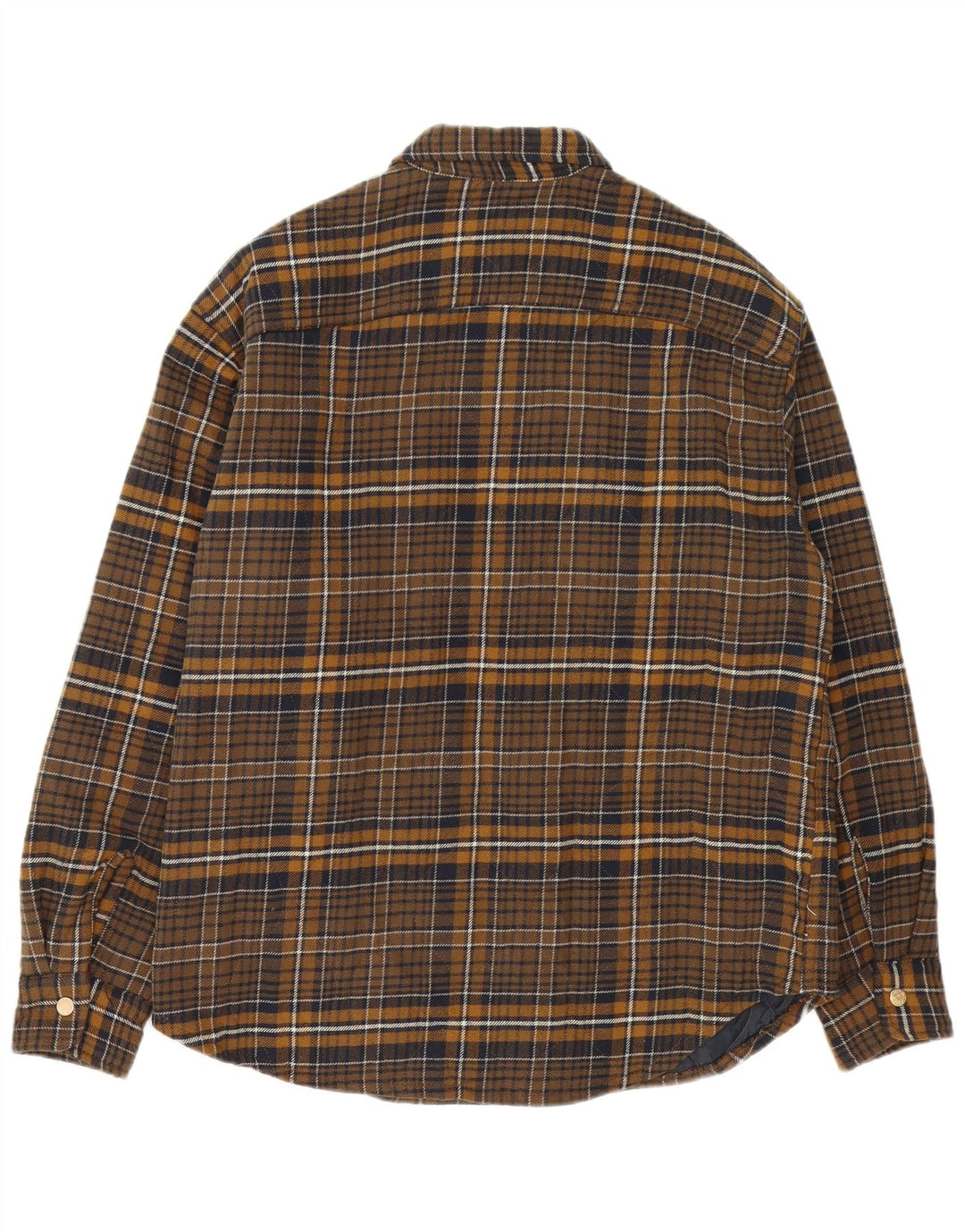 Jack & Jones Mens Lumberjack Flannel Shirt Large Brown Check Cotton