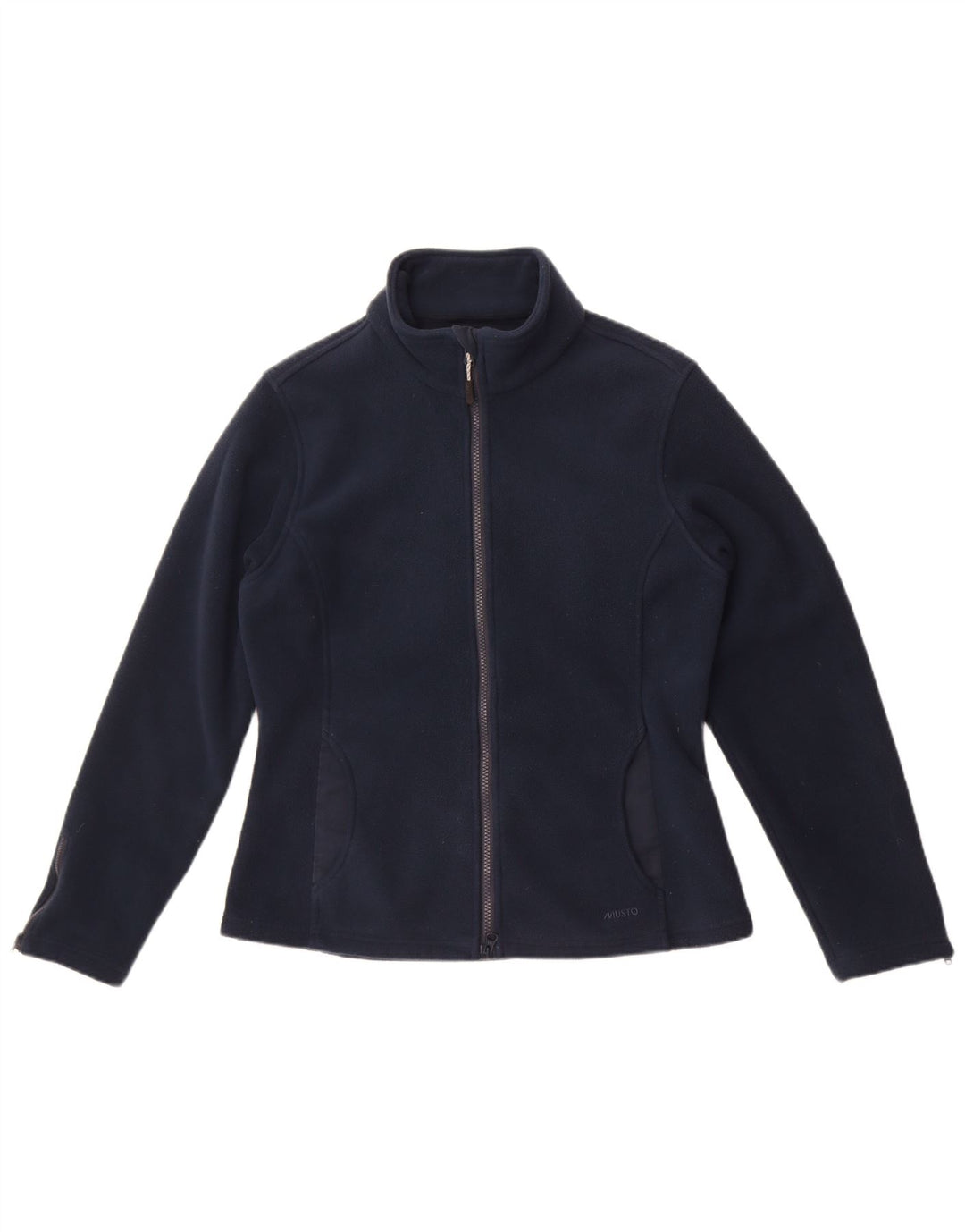 Musto Womens Fleece Jacket UK 14 Large Navy Blue Polyester
