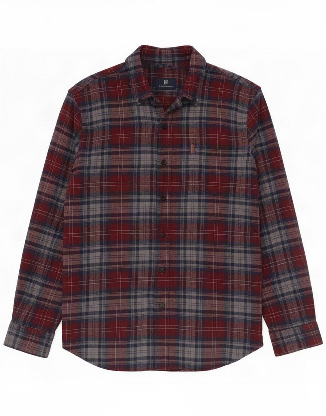 Chaps Mens Flannel Shirt Large Red Check Cotton