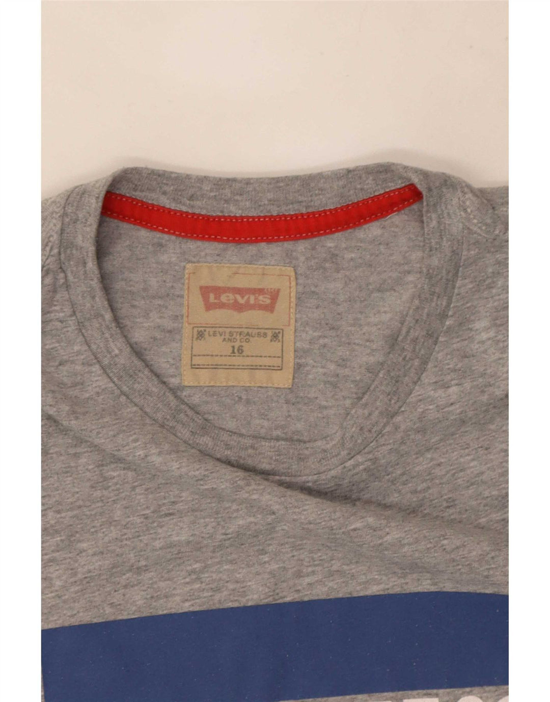 Levi's Boys Graphic T-Shirt Top 15-16 Years Grey Flecked