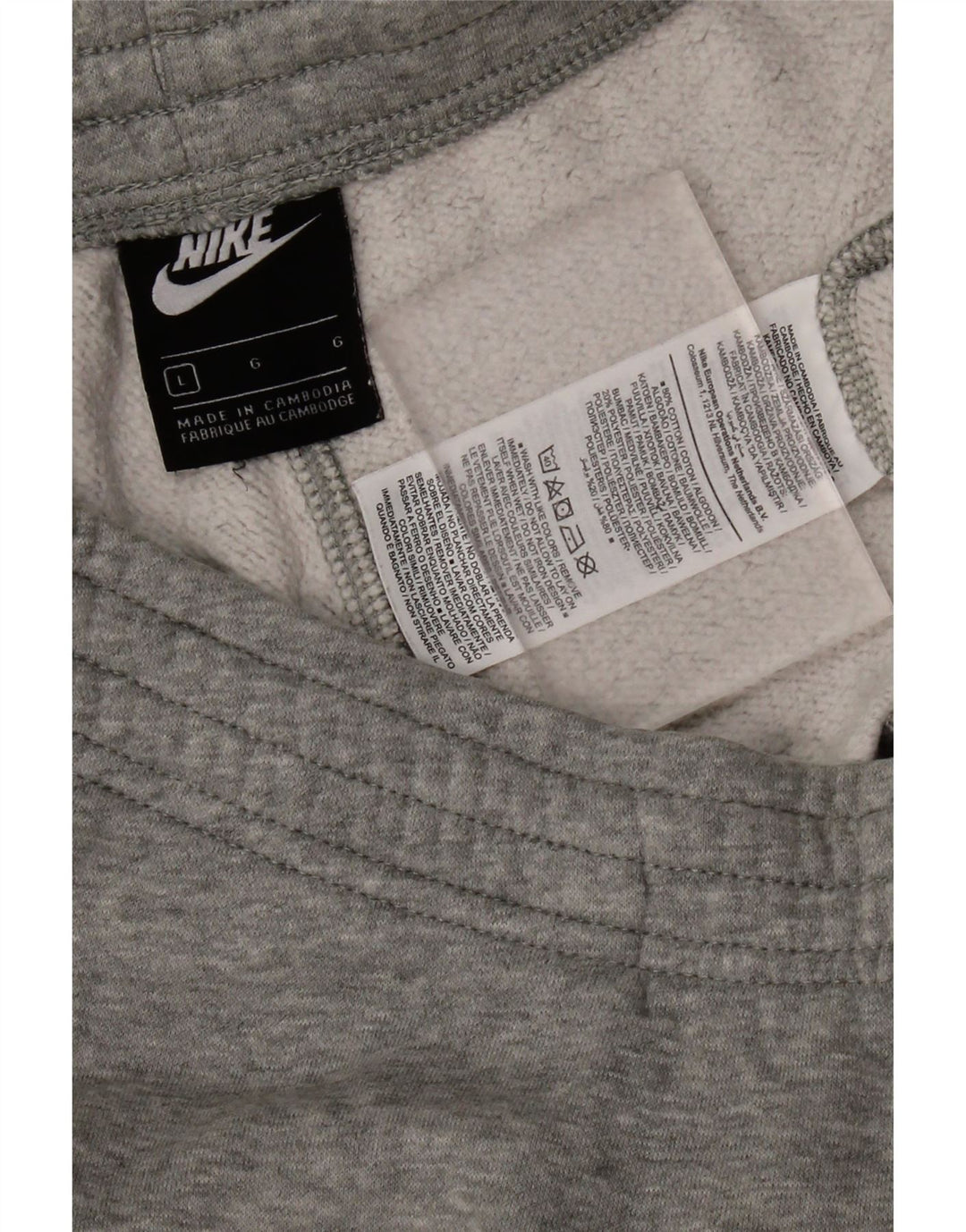 Nike Mens Tracksuit Trousers Joggers Large  Grey Flecked Cotton