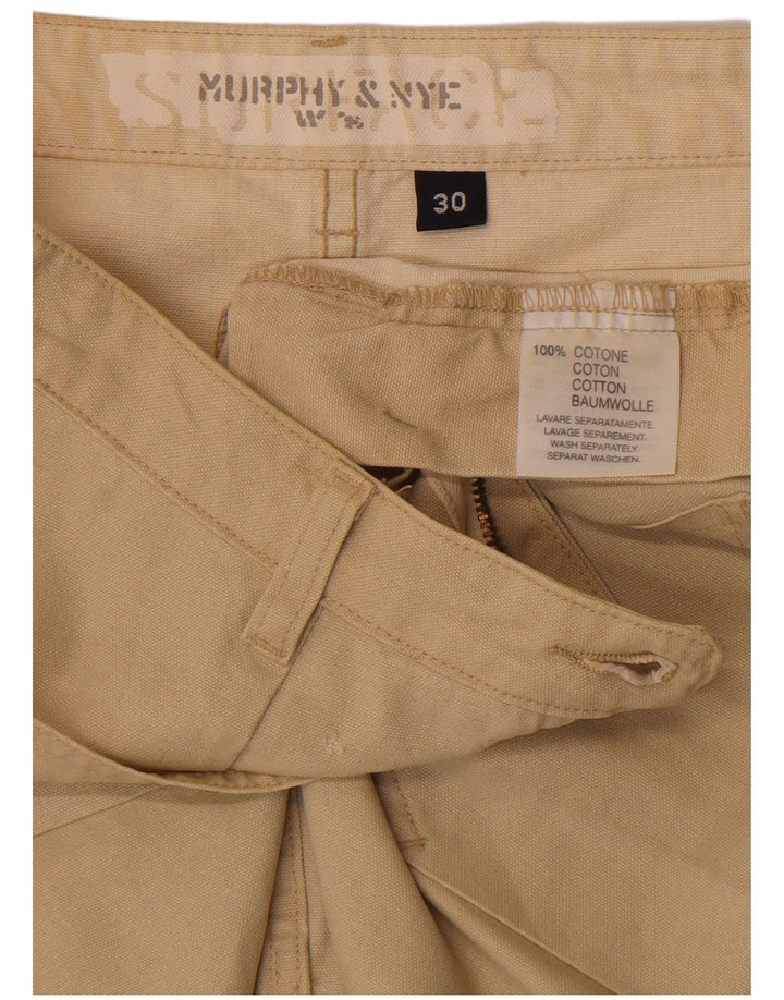 Murphy & Nye Womens Straight Skirt W30 Medium Beige Cotton