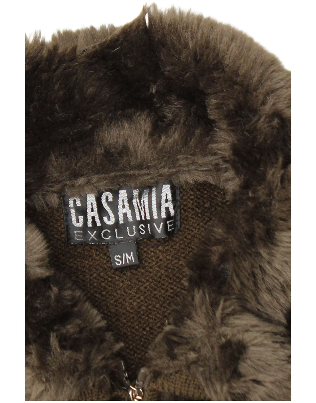 CASAMIA Womens Cardigan Sweater UK 10 Small Brown Acrylic