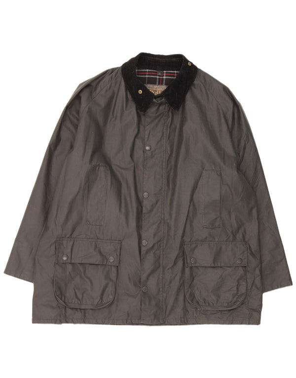 Polbot Mens Waxed Cotton Jacket UK 42 XL Black