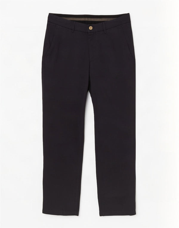 Massimo Dutti Mens Slim Fit Chino Trousers EU 40 Medium W31 L27 Navy Blue