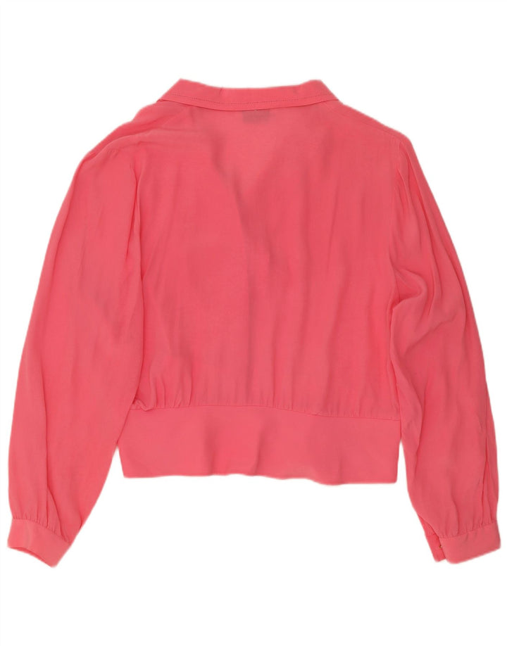 Nostalghia Womens Shirt Blouse IT 45 Large Pink Silk