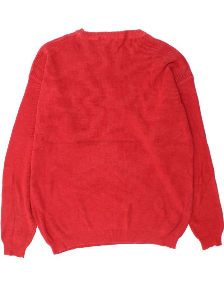 EDDIE BAUER Mens Crew Neck Jumper Sweater XL Red Cotton Vintage Eddie Bauer and Second-Hand Eddie Bauer from Messina Hembry 