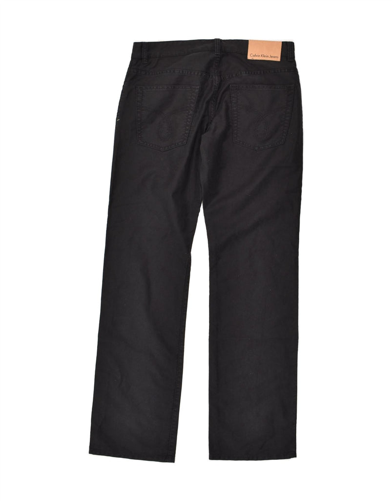 CALVIN KLEIN JEANS Mens Straight Casual Trousers W31 L34 Black Cotton Vintage Calvin Klein Jeans and Second-Hand Calvin Klein Jeans from Messina Hembry 