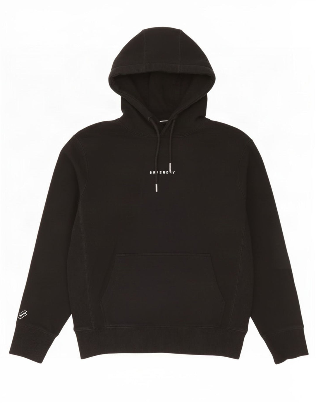 Superdry Mens Hoodie Jumper Medium Black Cotton