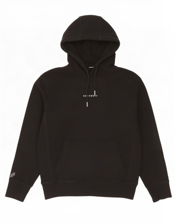 Superdry Mens Hoodie Jumper Medium Black Cotton