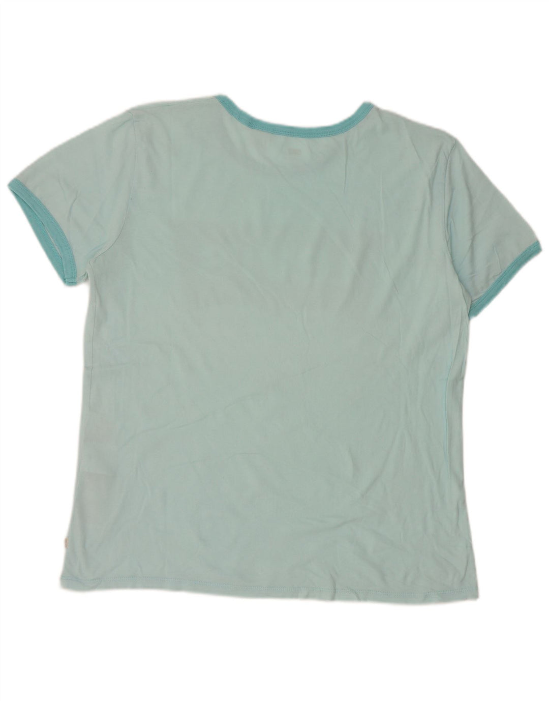 Levi's Womens Graphic T-Shirt Top UK 16 Large Blue Cotton