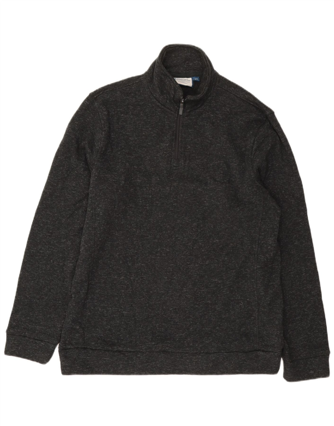Mountain Warehouse Mens Zip Neck Sweatshirt Jumper XL Grey Flecked