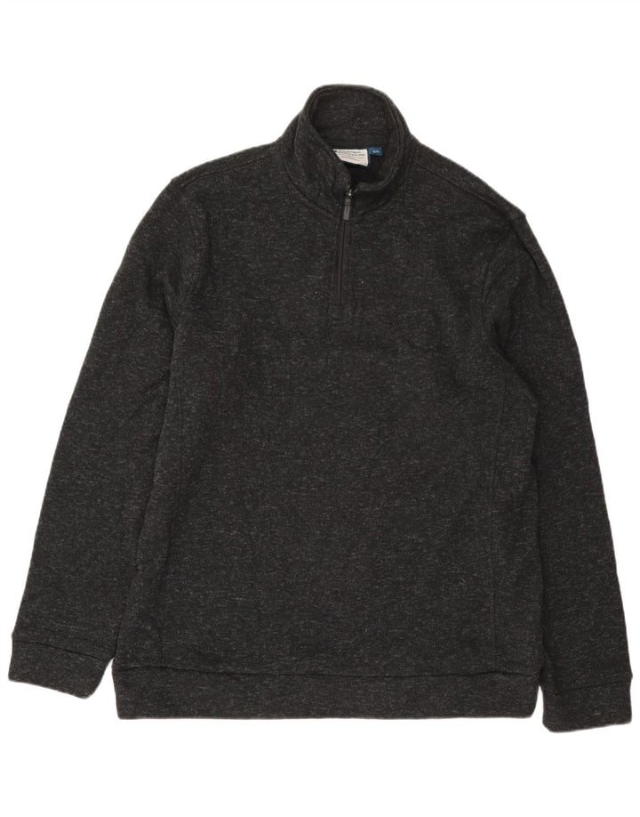 Mountain Warehouse Mens Zip Neck Sweatshirt Jumper XL Grey Flecked