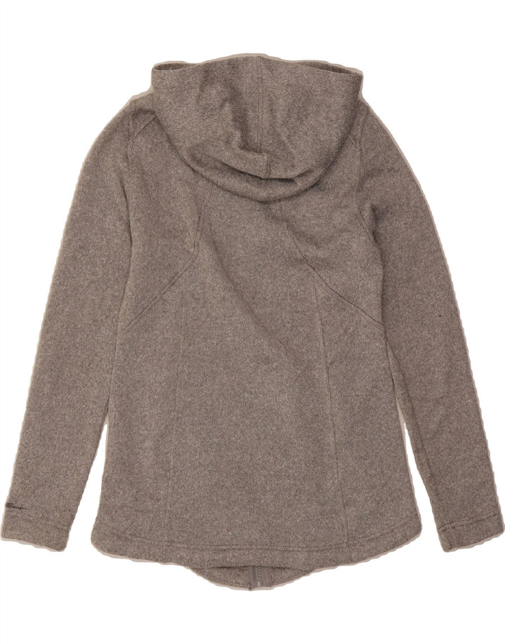 EDDIE BAUER Womens Zip Hoodie Sweater UK 10 Small Grey Polyester Vintage Eddie Bauer and Second-Hand Eddie Bauer from Messina Hembry 