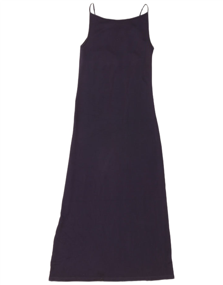 Max Mara Womens Maxi Sundress UK 12 Medium Navy Blue Viscose