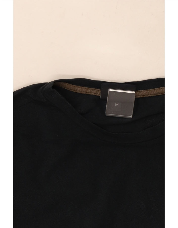 TRUSSARDI JEANS Mens Graphic T-Shirt Top Medium Black Cotton