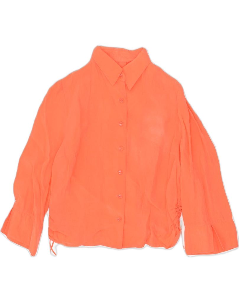 VINTAGE Womens Shirt Blouse UK 8 Small  Orange Viscose | Vintage Vintage | Thrift | Second-Hand Vintage | Used Clothing | Messina Hembry 