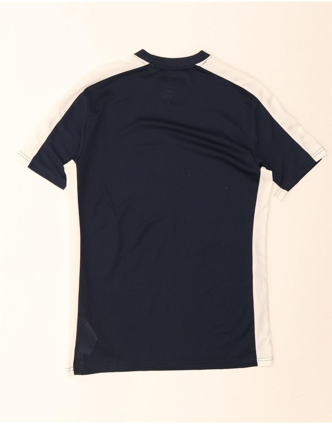 Nike Mens Dri Fit Slim T-Shirt Top Medium Navy Blue Colourblock Polyester